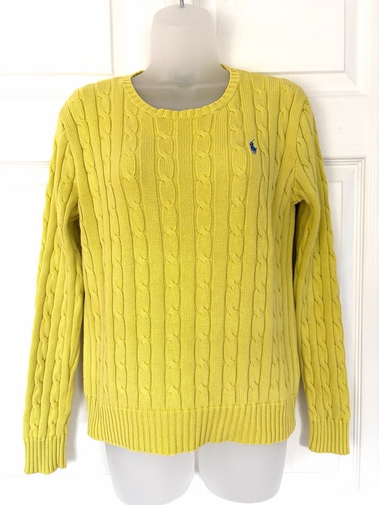 Polo Ralph Lauren Sweaters - Polo Ralph Lauren Women’s Knit Sweater Yellow Crewneck size Medium